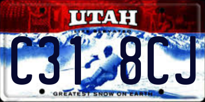 UT license plate C318CJ