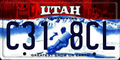 UT license plate C318CL
