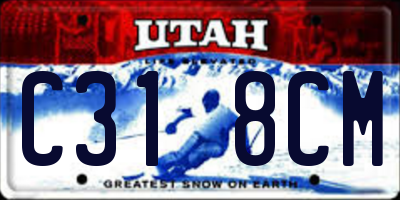 UT license plate C318CM