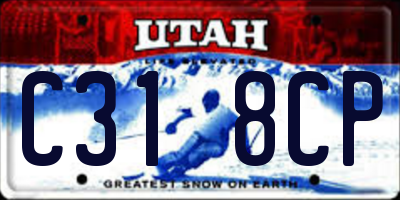 UT license plate C318CP