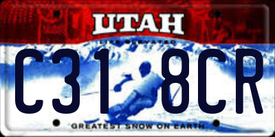 UT license plate C318CR