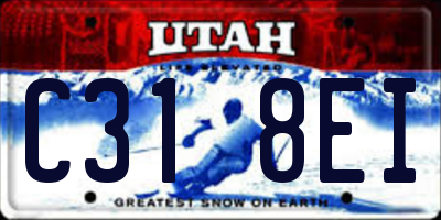 UT license plate C318EI