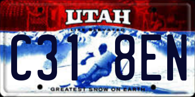 UT license plate C318EN