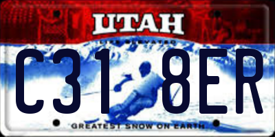 UT license plate C318ER