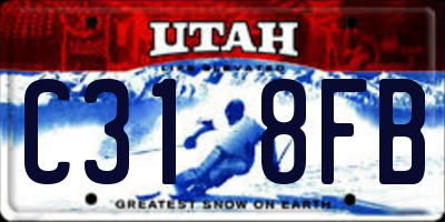 UT license plate C318FB