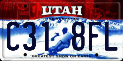 UT license plate C318FL
