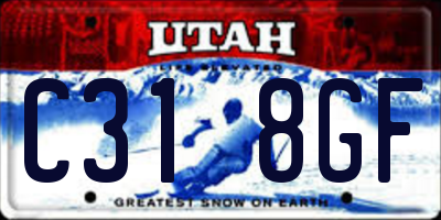 UT license plate C318GF
