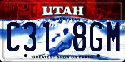UT license plate C318GM