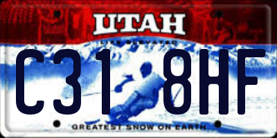 UT license plate C318HF
