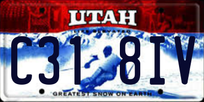UT license plate C318IV