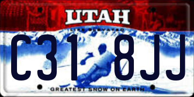 UT license plate C318JJ