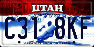UT license plate C318KF