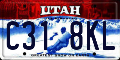 UT license plate C318KL