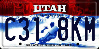 UT license plate C318KM