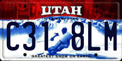 UT license plate C318LM
