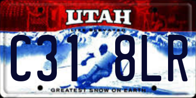 UT license plate C318LR
