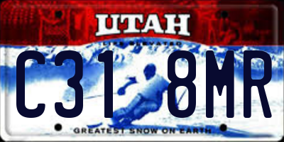 UT license plate C318MR
