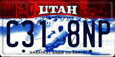 UT license plate C318NP