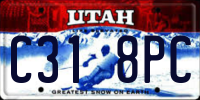 UT license plate C318PC