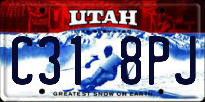 UT license plate C318PJ