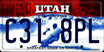 UT license plate C318PL