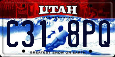 UT license plate C318PQ