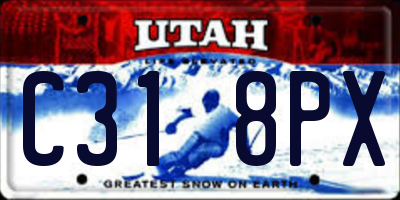 UT license plate C318PX