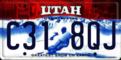 UT license plate C318QJ