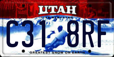 UT license plate C318RF