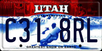 UT license plate C318RL
