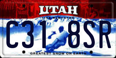 UT license plate C318SR