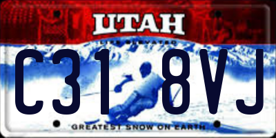 UT license plate C318VJ