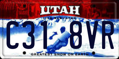 UT license plate C318VR