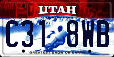 UT license plate C318WB
