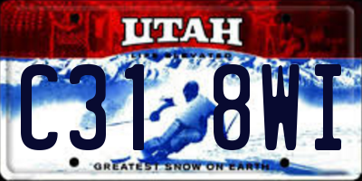 UT license plate C318WI