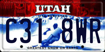 UT license plate C318WR