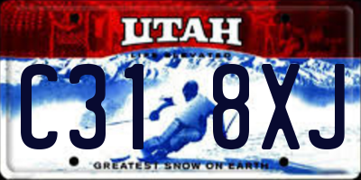 UT license plate C318XJ