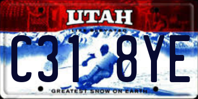 UT license plate C318YE