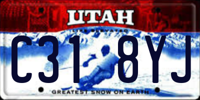 UT license plate C318YJ