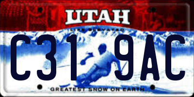 UT license plate C319AC