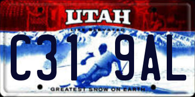 UT license plate C319AL