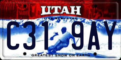 UT license plate C319AY