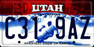 UT license plate C319AZ