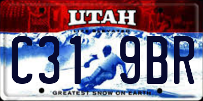 UT license plate C319BR