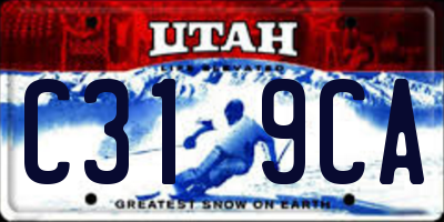 UT license plate C319CA