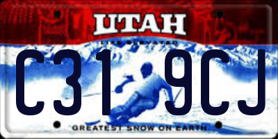 UT license plate C319CJ