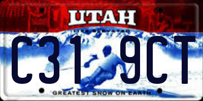 UT license plate C319CT