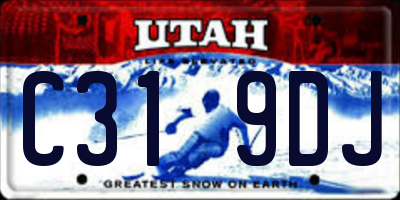 UT license plate C319DJ