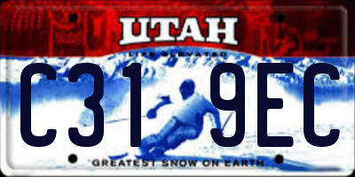 UT license plate C319EC