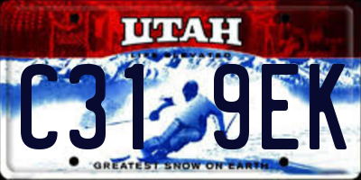 UT license plate C319EK